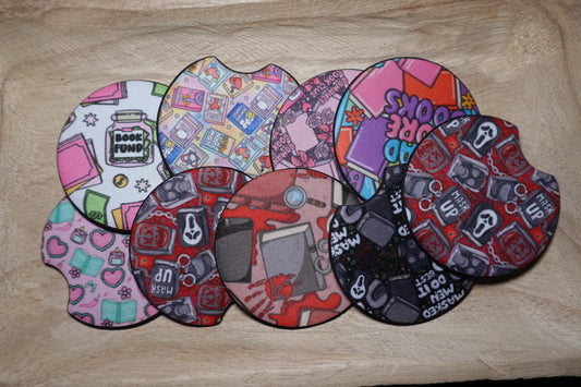 Bookworm Car Coasters